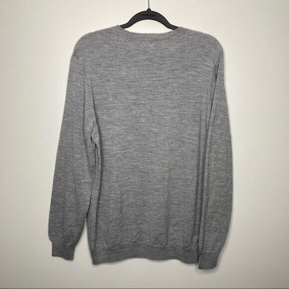 ALTON LANE 100% Merino Wool Gray Crew Neck Sweater Large - Picture 2 of 4